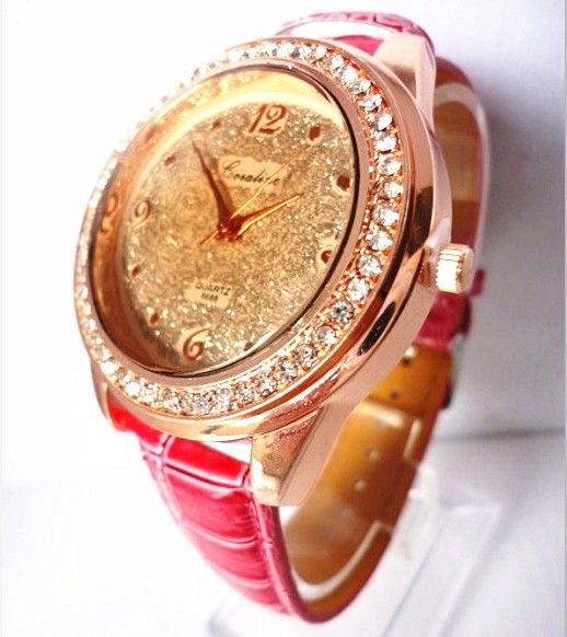 Relógio Coraline Dourado Cristal Fem.